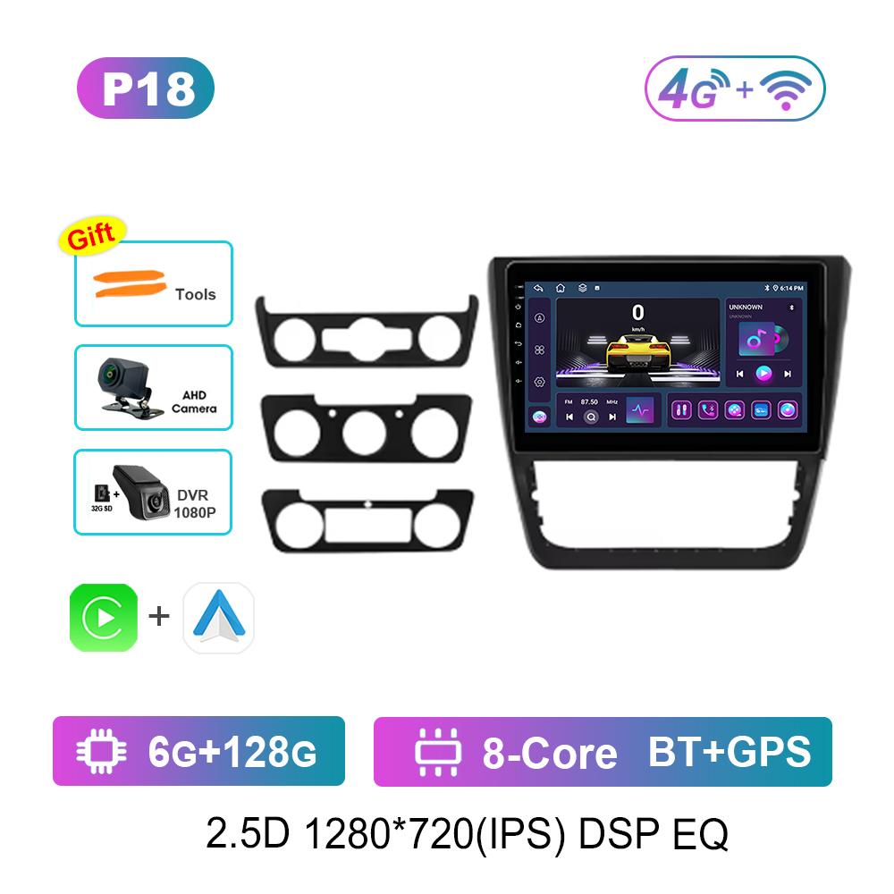 10 Inch Car Radio Multimedia Player for SKODA Yeti 5L 2009 - 2014 GPS Navi Android OS 4G Bluetooth WiFi  DSP Stereo Auto Tools