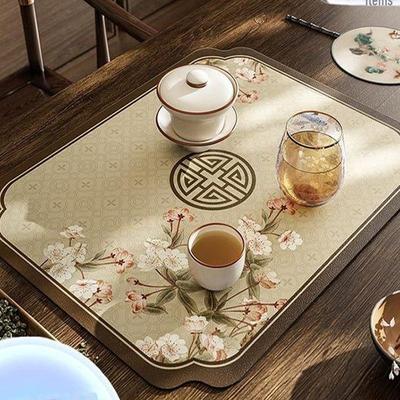 Classical Chinese Diatom Mud Kitchen Countertop Mat - Absorbent Non-Slip Table Protector