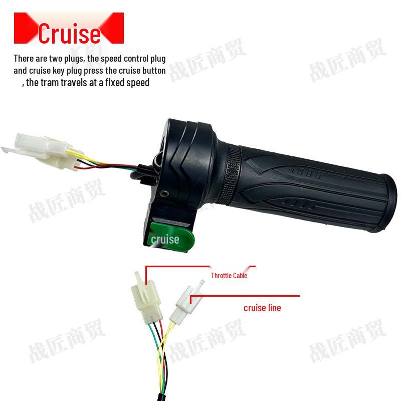 Three-Speed Electric Vehicle Twist Throttle with Forward/Reverse Control & Grip Accessories