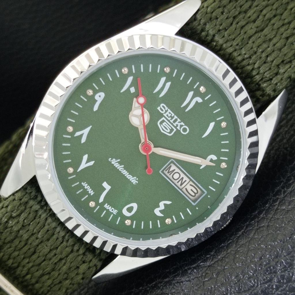 

JAPAN VINTAGE REFURBISHED SEIKO 5 AUTOMATIC 6309A MENS ARABIC WATCH a441493-5 Sk-a441493