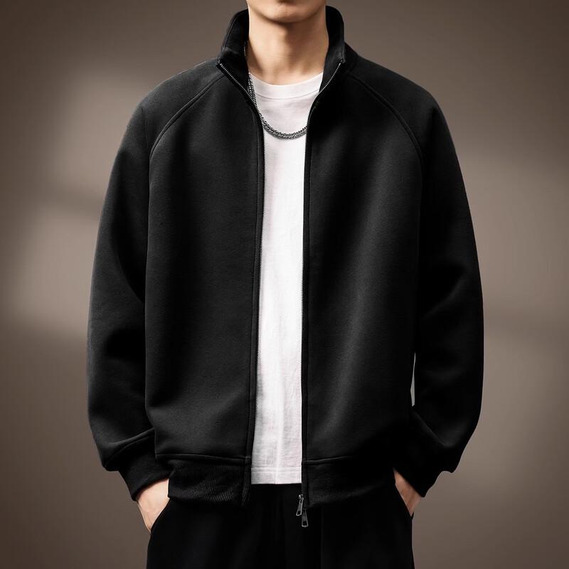 Men's Stand-Collar Heavyweight Sports Cardigan Sweatshirt