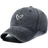 Vintage Heart Love Cap Baseball Washed Women'S New Brand Latest Fresh Hats Casual Adjustable Sun Shade Cap For Woman Streetwear Outdoor Dad Hat