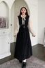 Chubikime Long Split Long Cute Dress with Soft Corduroy Loose Perfect for and Stylish and Casual Women's Dress, Sleeves, A-Line Ribbon, Fabric, Fit,