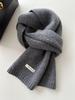 100% Pure Wool Knitted Scarf - Versatile Autumn/Winter Cashmere Neck Warmer for Couples