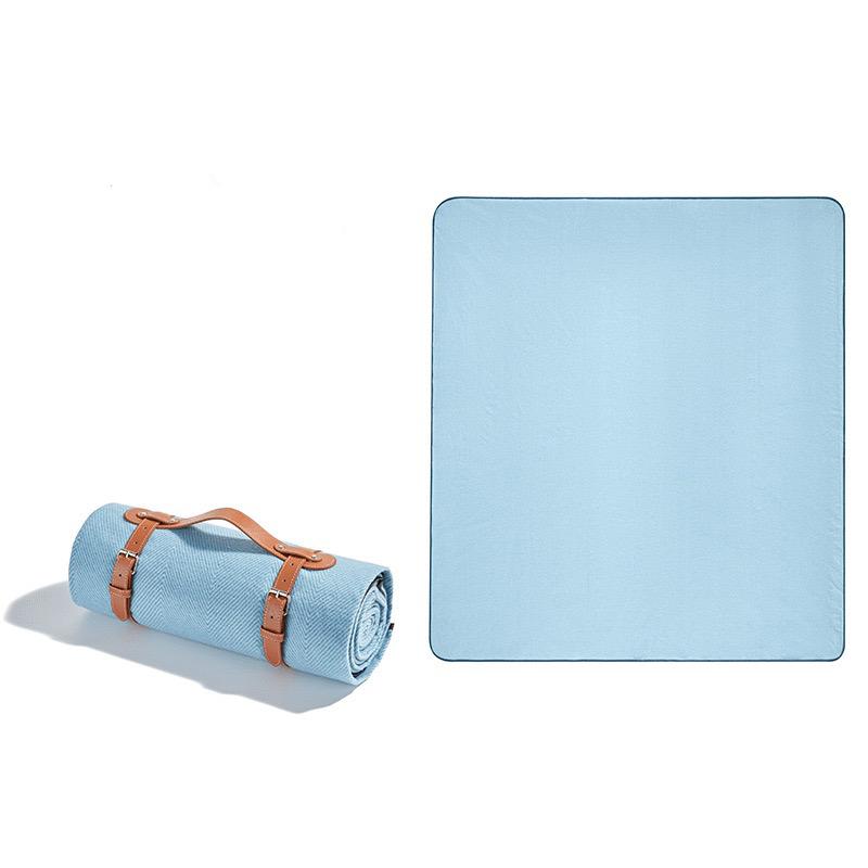 Wholesale 2m*2m Fleece Picnic Rug Portable  Foldable Sand Free Large Size Waterproof Outdoor Blanket Beach Mat 200*200cm синий