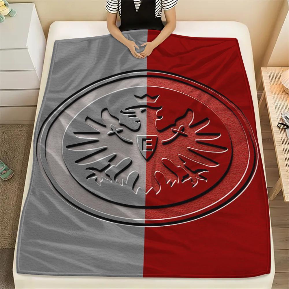 1pc Eintracht Frankfurt Print Flannel Blanket, High quality Comfortable for All Seasons, Home Decor, Warmth and Comfort, Perfect for Christmas Gifts37
