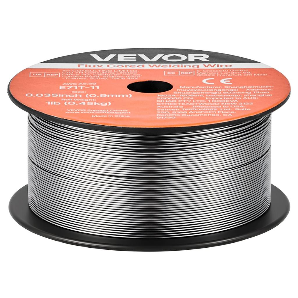 Flux Core MIG Welding Wire, E71T-11 0.9mm 0.45kg, Gasless Mild Steel Welding Wire with Low Spatter for All Position Arc Welding, Self-Shielded for