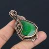 Emerald Pendant, 999 Copper Wire Wrapped Pendant Gemstone Jewelry, Handmade Pendant Amazing Jewelry, Gift For Her