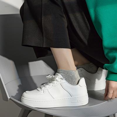 Spring And Autumn New Little White Shoes Female Air Force No. 1 Sneakers Student Leisure Lace-Up Fashion Board Shoes Live Delivery