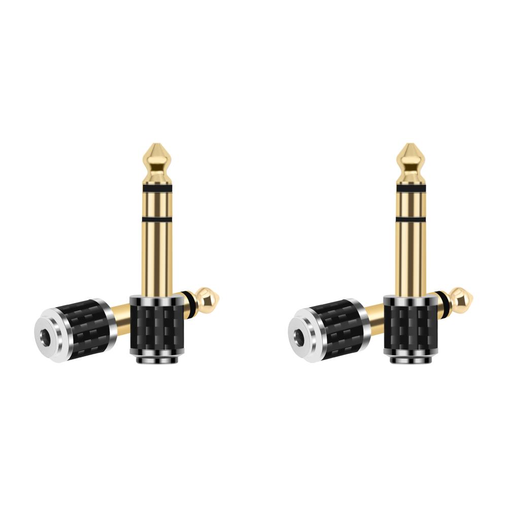 1-5Pcs 1/4inch To 1/8inch Stereo Headphone Adapter Male To Female 6.35mm Jack To 3.5mm Socket Stereo Plug 6.35mm Adapter