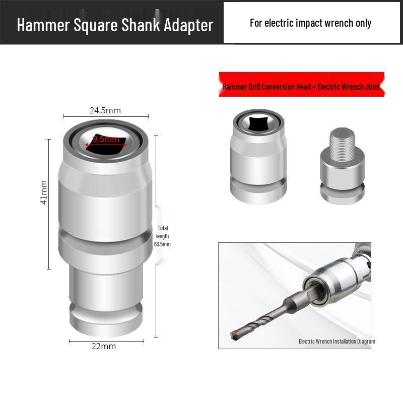 Multifunctional Electric Wrench to Hammer Drill Bit Adapter