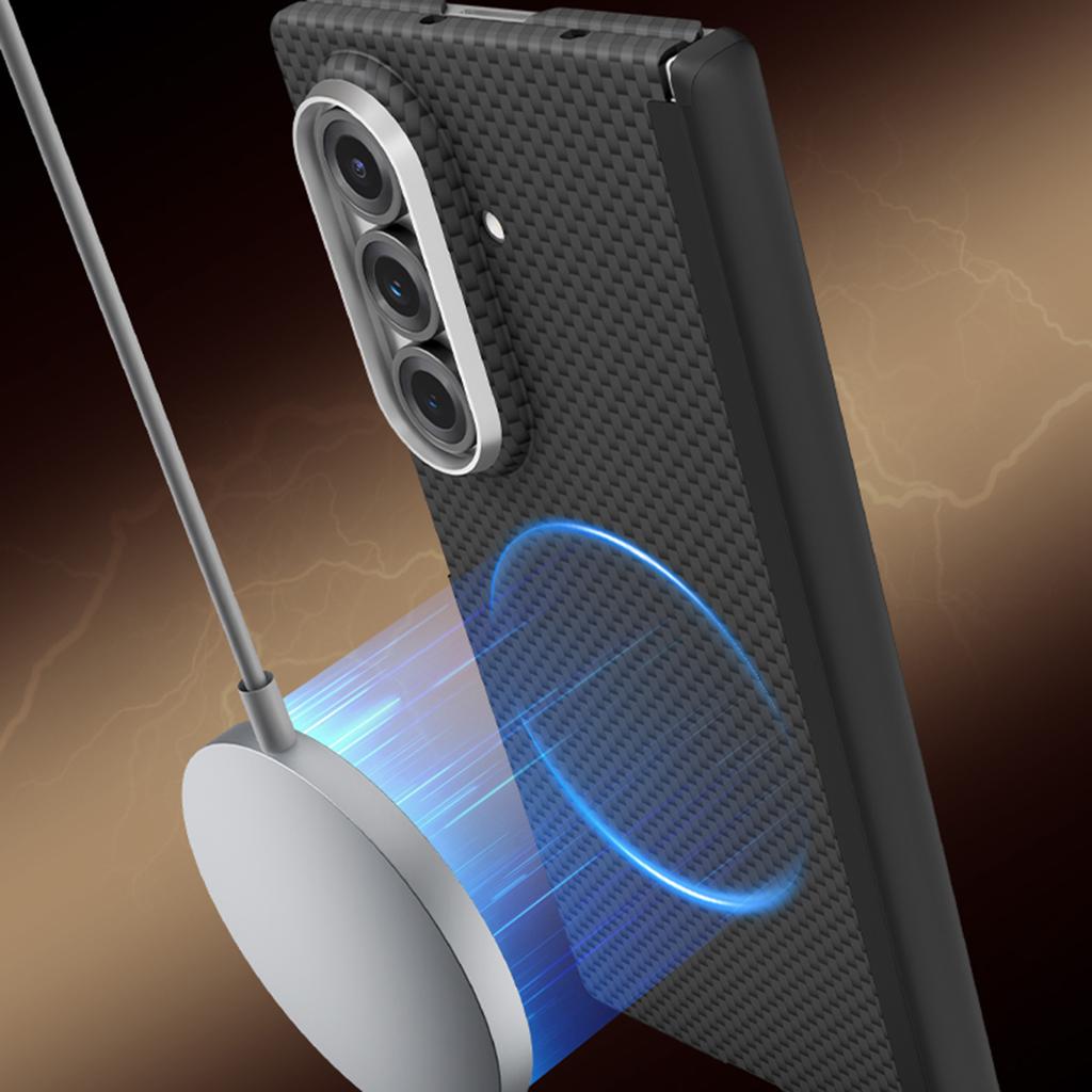 GKK For Samsung Galaxy Z Fold7 5G Case Texture Dual Axis PC Slim Phone Cover Magnetic Hinge Protection