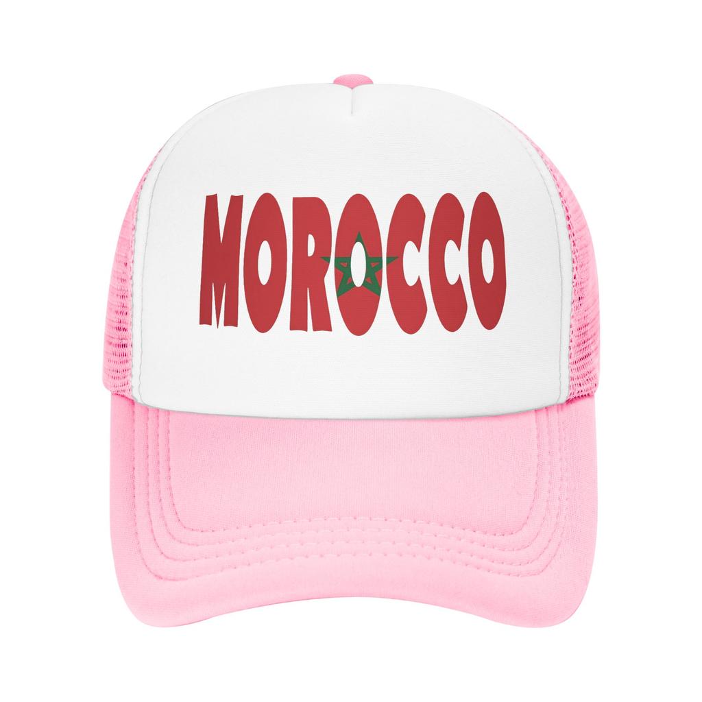 Unisex Women Morocco Flag Map Trucker Hat Vintage Mesh Baseball Cap Snapback Caps  Hats Sun Caps Adjustable Golf Hats Summer