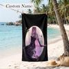 mira Custom Name Printed Beach Towel Personalized Soft Towel For Swimming Beach Travel