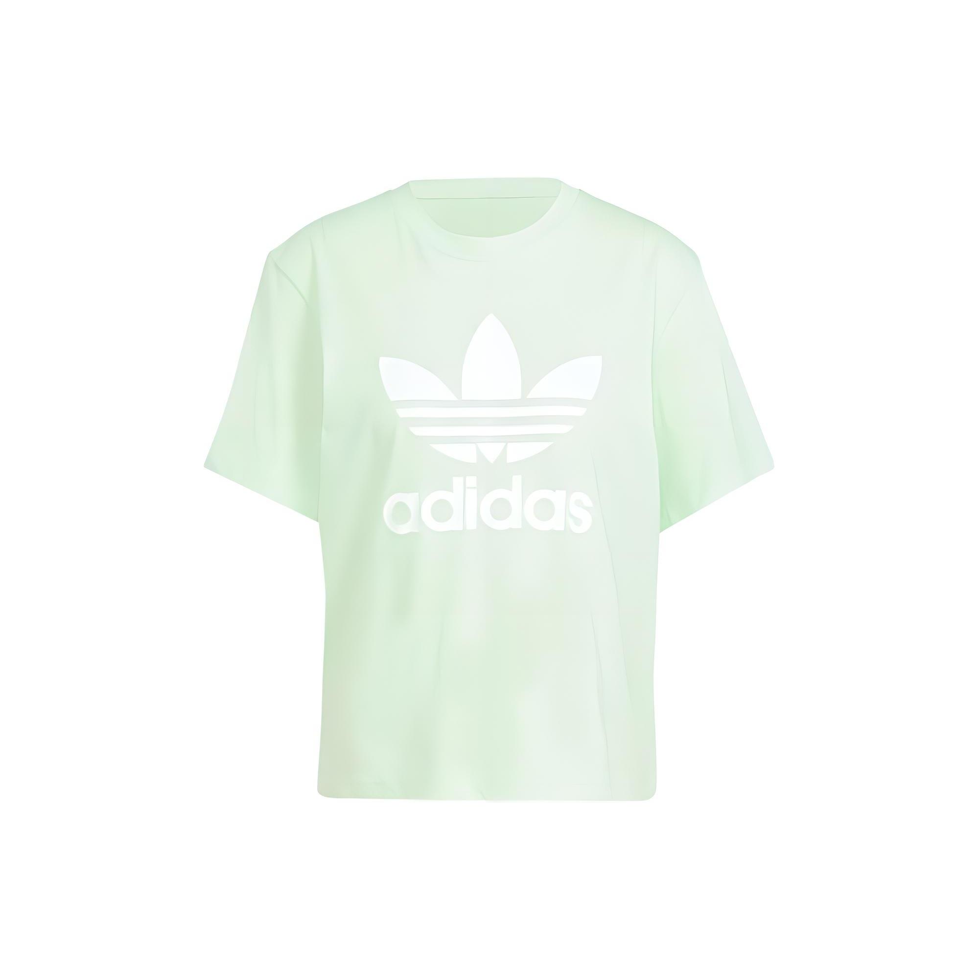 (WMNS) adidas Adicolor Trefoil Boxy T-Shirt Asia Sizing  Green  Women s IN8436 M