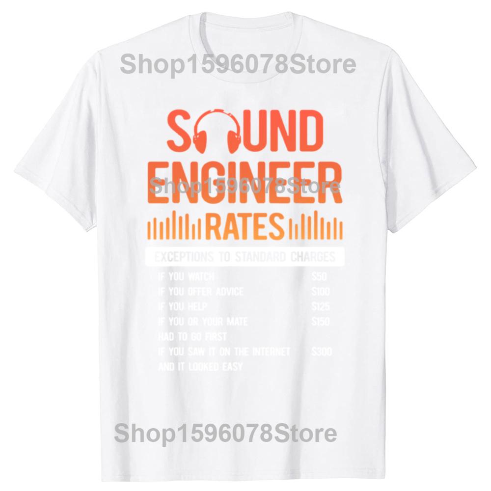 Studio Audio Engineer Rate Sound Guy Tech T-shirt Oversized Short-sleeved Shirt Harajuku Y2K Clothing Men's T-shirt