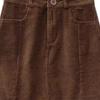 Korean Style Slimming High Waist Corduroy Midi Skirt - Autumn/Winter 2024