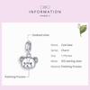 WOSTU 925 Sterling Silver Cute Cat Animal Charms Pendant for Original 3mm Bracelets & Necklaces