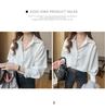 Women's Retro Striped Chiffon Shirt - Spring/Autumn 2025 Collection with Layered Lapel Design