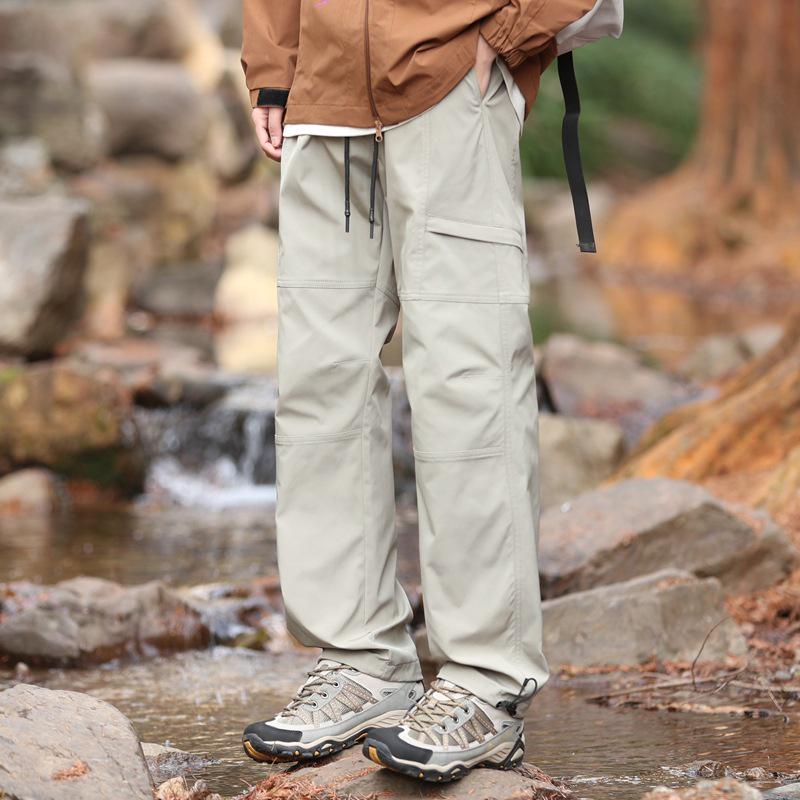 Pánské větruodolné vodoodpudivé cargo turistické kalhoty na jaro/podzim pro outdoor