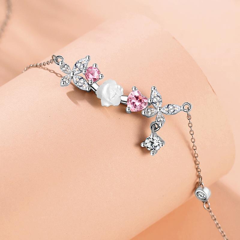 Butterfly Dance Flower Original Flower Necklace Female Niche Premium Versatile Clavicle Chain Premium Durable Quality