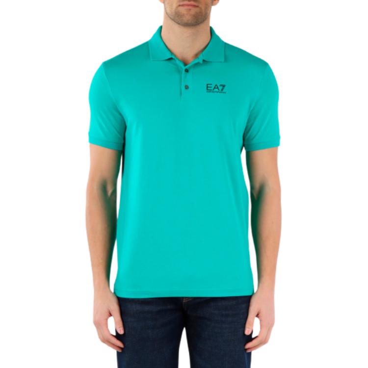 Emporio Armani EA7 Letter Print Pullover Short Sleeve Polo Shirt Men tops 3DPF16-PJ03Z-1815