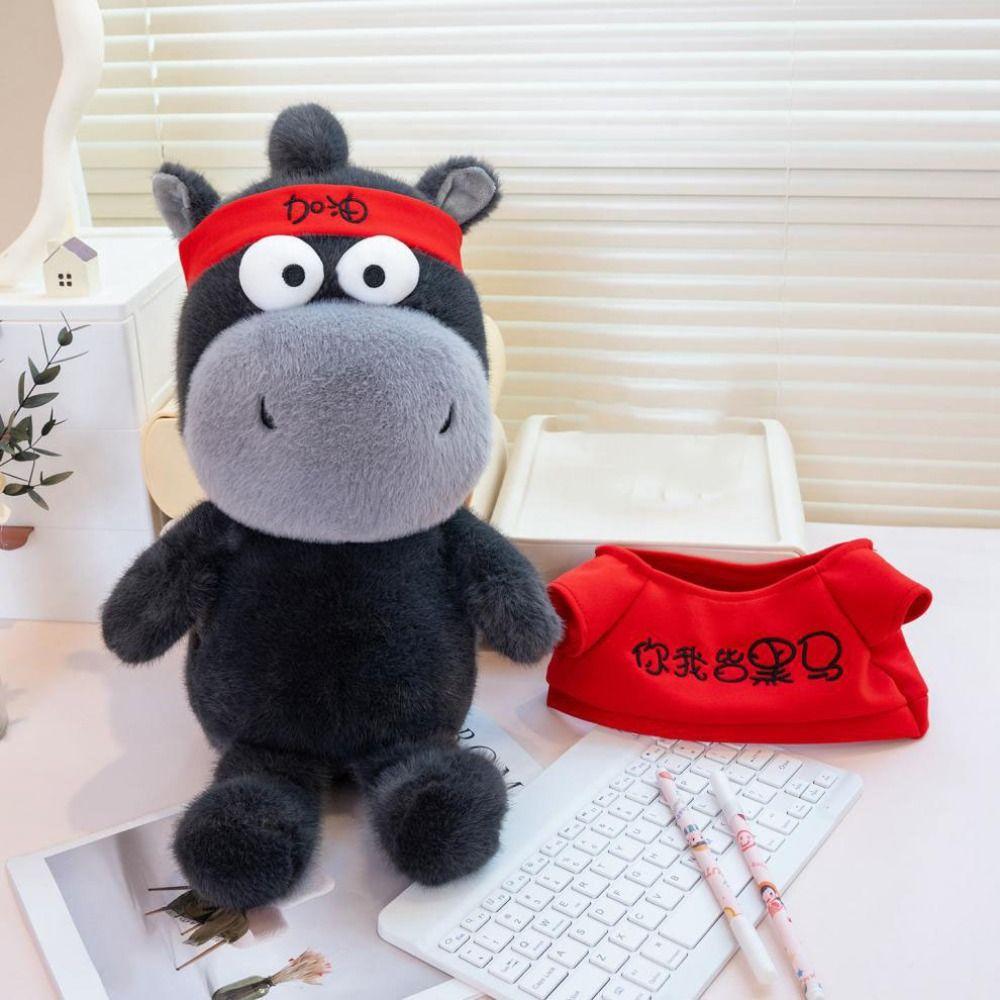 Letter Dark Horse Plush Keychain Cartoon Bag Hanging Pendant Horse Dolls Pendant  Festive Decor