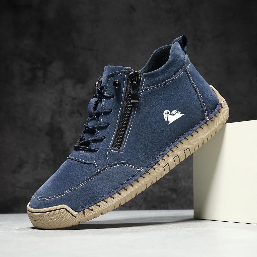 Hand-Stitched Women’s Soft Sole Flat Casual Shoes for Autumn & Winter - A805