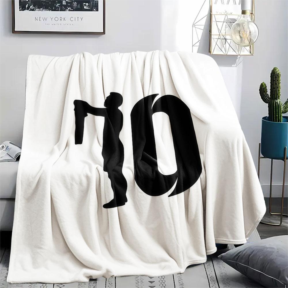1PC Lionel Messi Patterned Flannel Blanket Suitable For All Seasons for Home Decor Warmth and Comfort Gifts Holiday Present