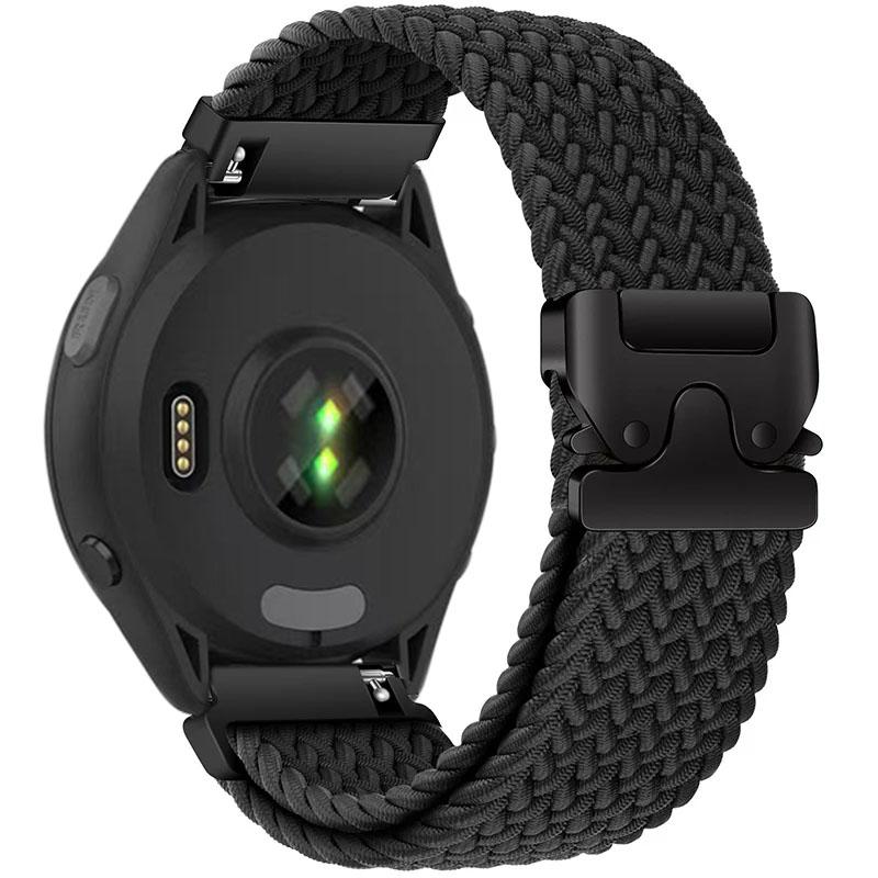 

Плетений петльовий ремінець для Garmin Forerunner 965 970 265 165 570 Пряжка-парашут Нейлоновий ремінець для годинника Garmin Venu 4/3/2 Active 6-5 Ремінець Garmin Forerunner 55 чорний