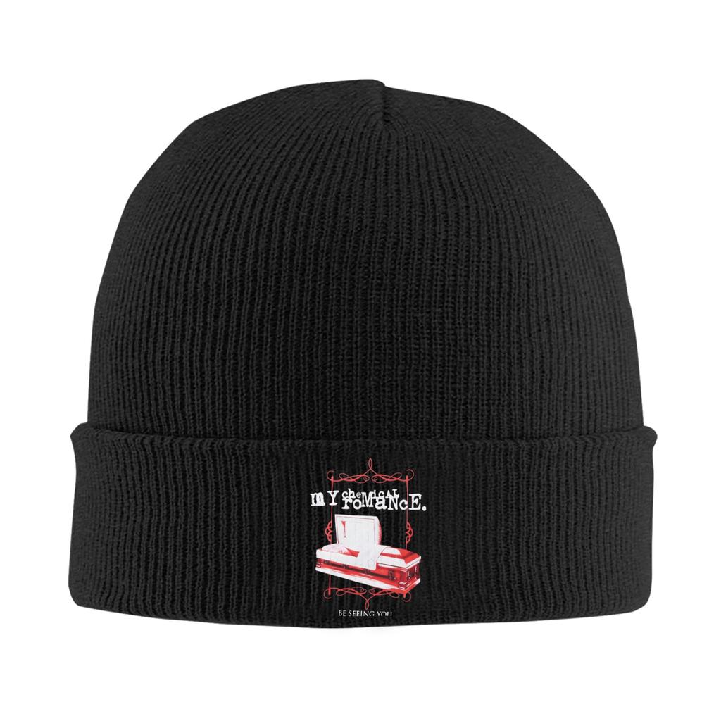 My Chemical Romance BLACK PARADE IS DEAD Knit Hat Beanie Autumn Winter Hat Warm Acrylic  Hip Hop  Caps for Unisex Unisex Gifts,