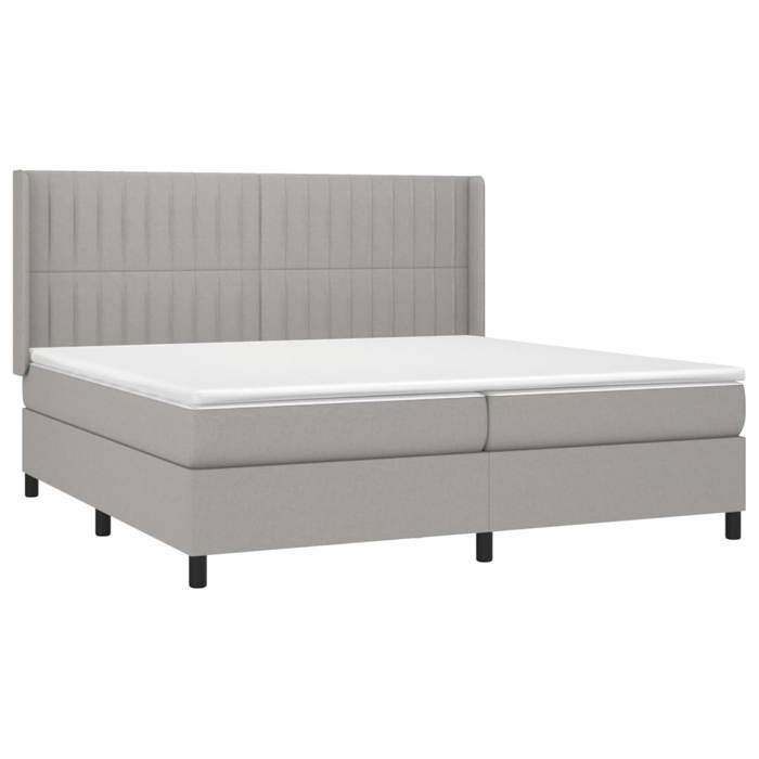VidaXL Slat Bed Base with Mattress, Upholstered Bed, Double Bed, Adult Bedroom Interior Bed, Modern, 3131617