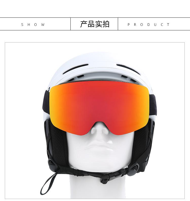 Gafas de esquí grandes para snowboard, para mujer y hombre, gafas de esquí, protección contra la nieve UV 400, gafas para adultos, doble antivaho cilíndricas