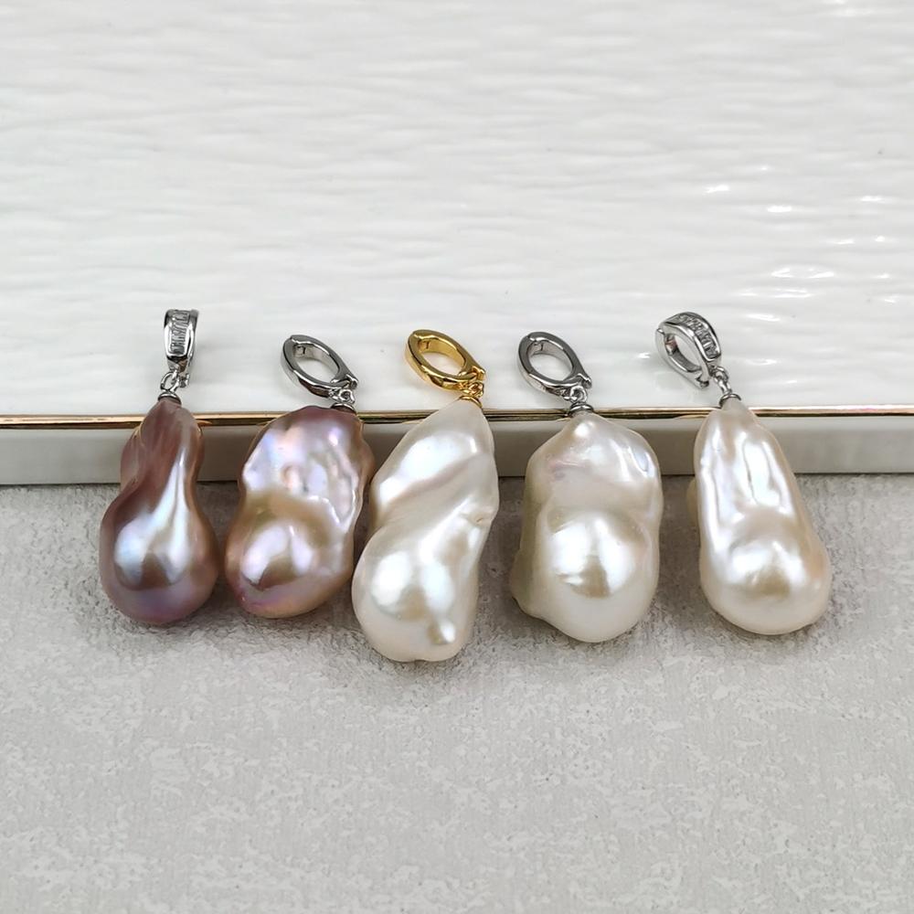 Best Selling Natural Freshwater Pearl 925 Sterling Silver Irregular Baroque Peal Pendant for Necklaces Earrings Jewelry Set