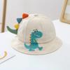Tecknad Solhatt för Barn Bred Brätte Barn Bassänghattar Ny Tecknad 3D Dinosaurie Babyhatt