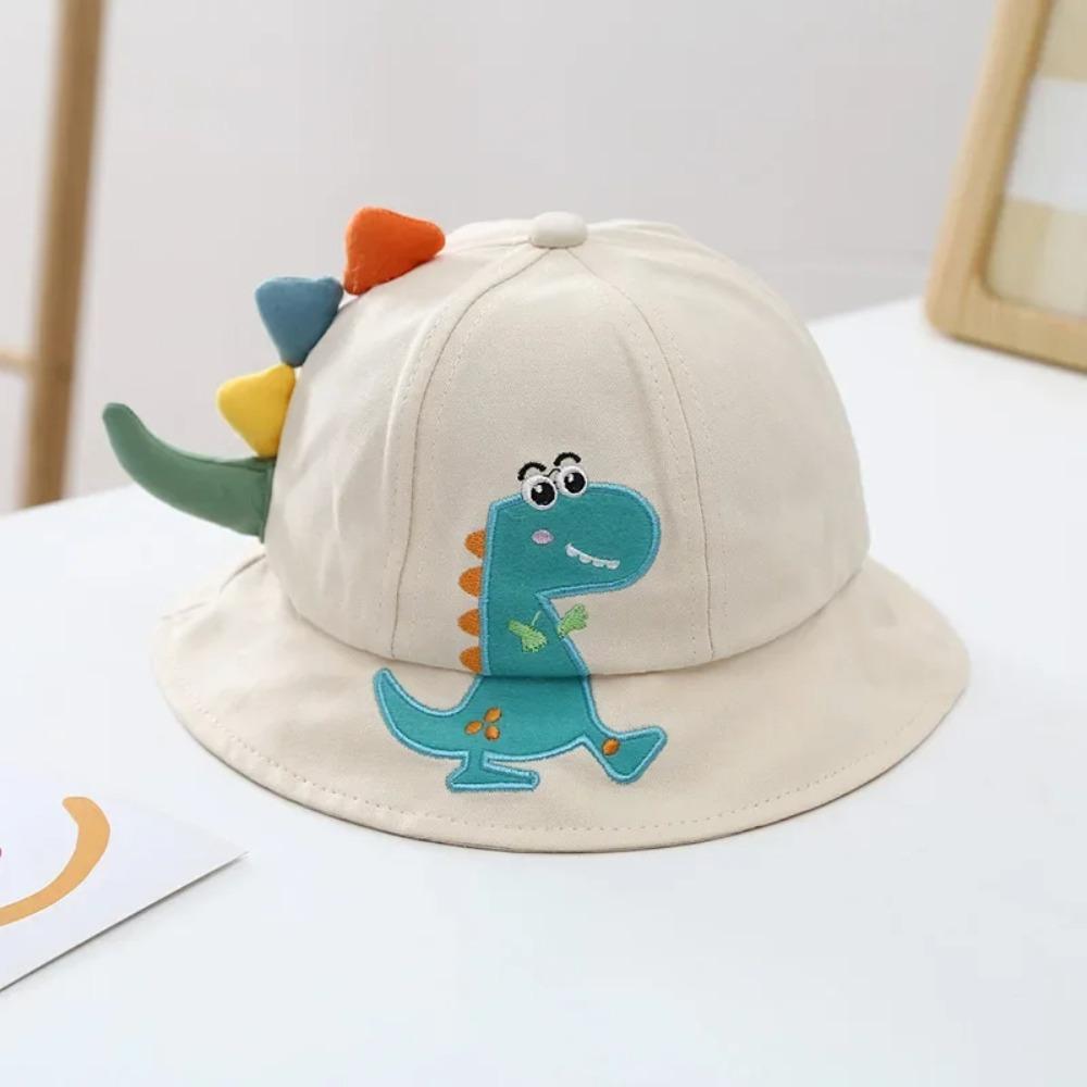 Tecknad Solhatt för Barn Bred Brätte Barn Bassänghattar Ny Tecknad 3D Dinosaurie Babyhatt