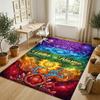 Decorative Artwork Theme Crystal Velvet Rug Personalized Custom Name Text Soft Floor Mat Home Decor