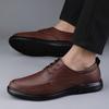 Fashion Spring Autumn Man Genuine Leather Casual Shoes Luxury Derby Shoes Lace-Up Male Flats Business Mens Footwear Classic Oxford Shoes