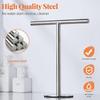Stainless Steel Towel Rack Free Standing T-Shape Towel Bar Rack Bath Towel Bar Stand For Bathroom Kitchen Vanity Countertop