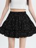 Women's Pleated A-line Skirt White Ruffles Elastic Waist Slim Thin Casual Cute Sweet Cake Skirts Summer Clothing Y2k
