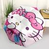 1pc Hello Kitty Automatic Opening/Closing Umbrella with Floral Crown Design - Portable Three-Fold Design, 8-Bone Iron Frame Outdoor Umbrella, Ideal Gi