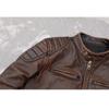 Chinese Size Vintage Red Brown Real Cowhide Genuine Leather Jacket Men Motorcycle Coat Mens Biker Clothes Spring Autumn