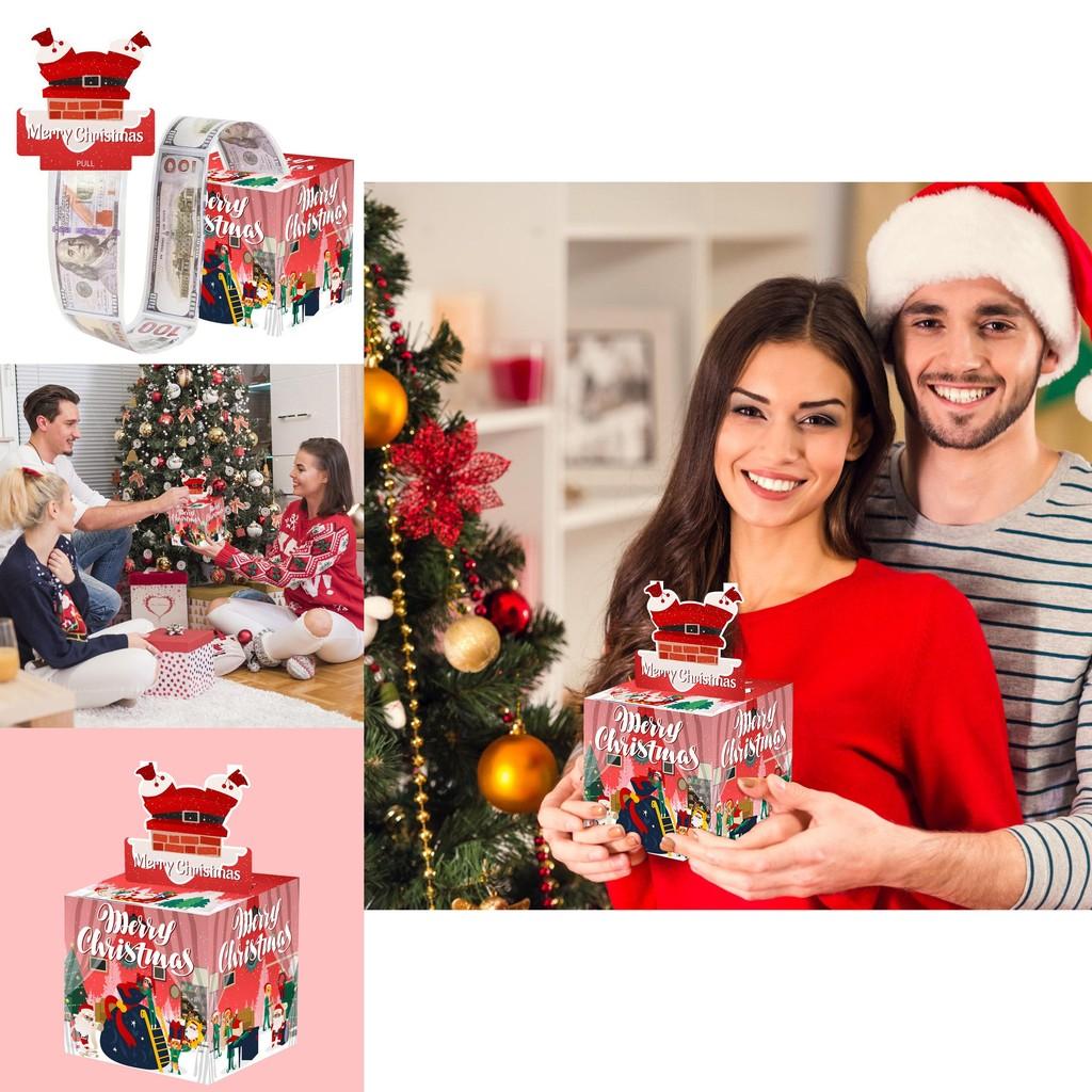 Christmas Party Decorations Gift Box With Red Gradient Finish For Holiday Celebrations