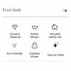 Creative Fu Bag-shaped Fruit Fork Set Rustproof Anti-scald Blessing Bag Fruit Fork Storage Set Ceramic Jar Food Grade