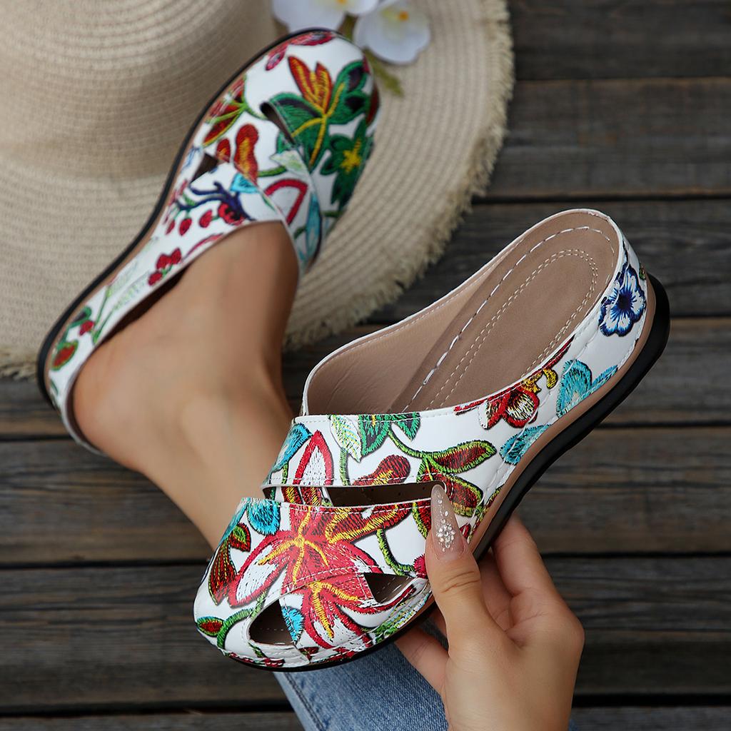 Pantofole da Donna alla Moda Sandali con Zeppa Ortopedica Nuova Moda Estiva Scarpe con Fibbia Pantofole da Spiaggia Casual da Donna Ciabatte da Casa Donna