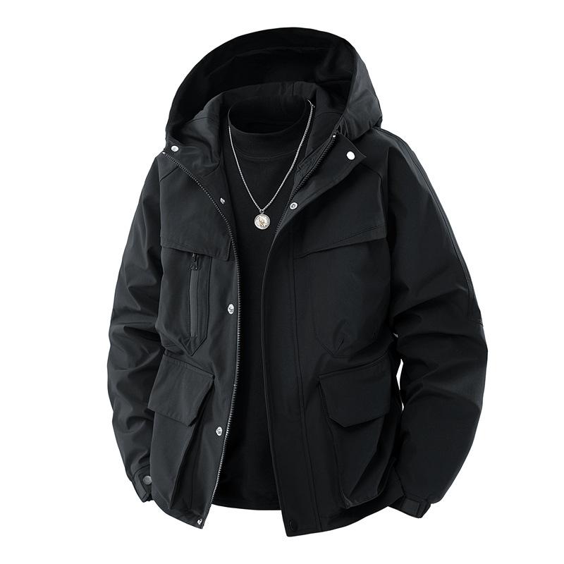 3D Picture Spring New Outdoor Jacket Men's Work Pocket Jacket Waterproof and Stain-proof Jacket