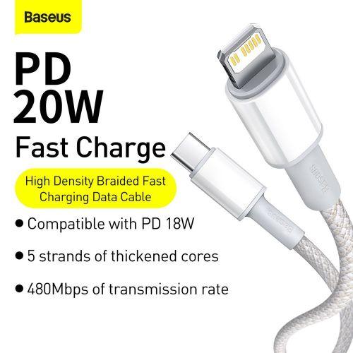 Cable Baseus  Baseus CATLGD-A02 Lightning - USB-C PD Cable 20W 480Mb/s 2m - White
