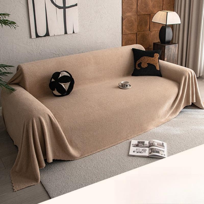 Plush sofa cover, sofa cover, autumn and winter, a whole all-inclusive thickened seat cushion