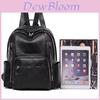 Stylish Pu Leather European Retro Casual Backpack For Women Soft Zipper Closure