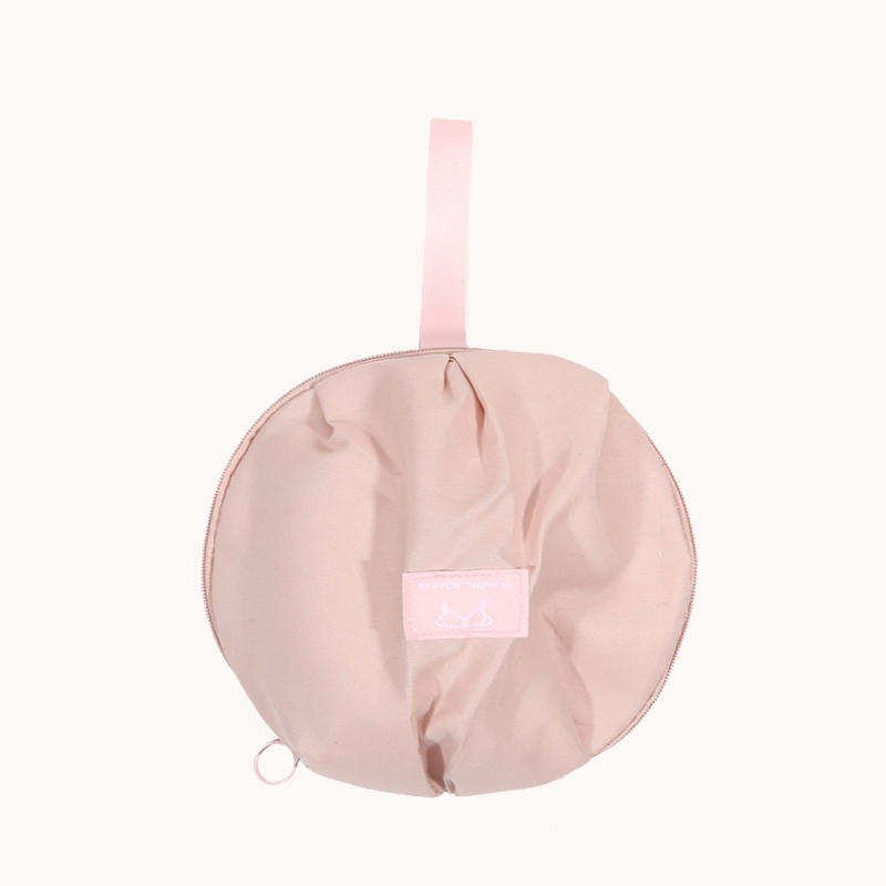 

Пылезащитный органайзер для бюстгальтеров и нижнего белья с ручкой в форме ракушки, сумка для хранения нижнего белья на молнии, большой вместимости, сумки для сортировки одежды розовый